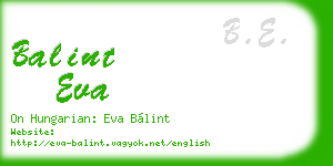 balint eva business card